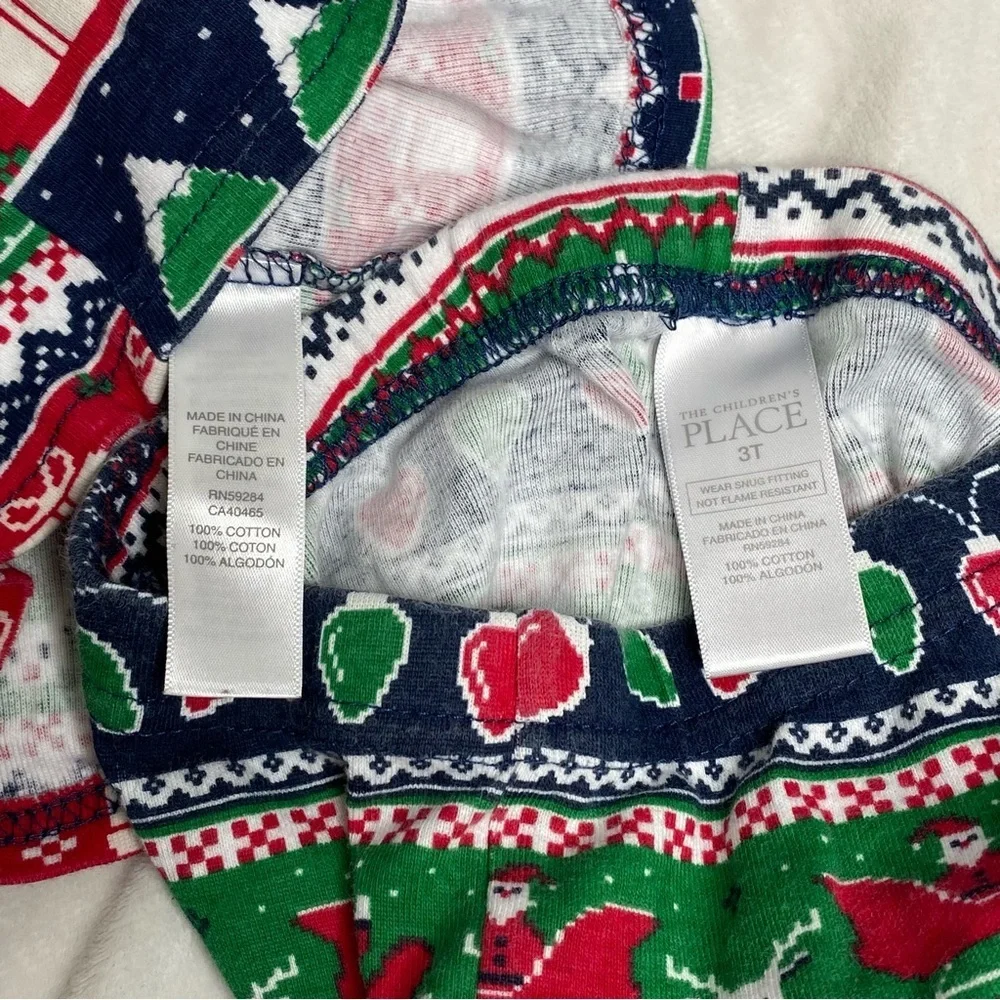 The Children’s Place Glow in the Dark Holiday Fair Isle Pajamas